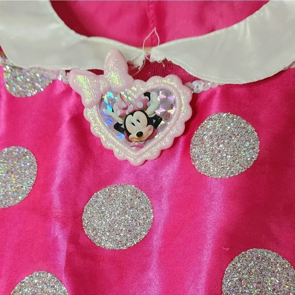 Disney Minnie Mouse dress cistumewith bows size 4-6 - Picture 2 of 5